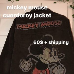 mickey mouse cuordoroy jacket (brown)